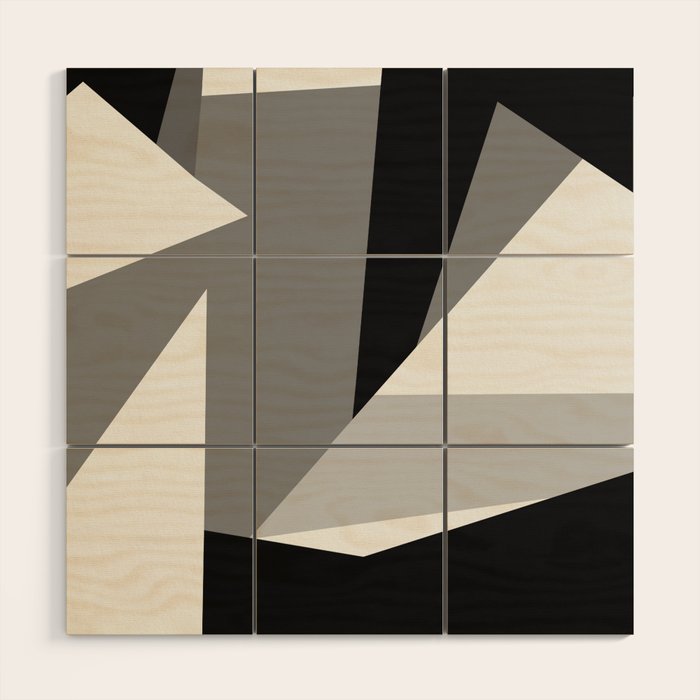Abstract Geometric Shapes 1 Wood Wall Art Gallery Image 1