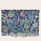 Vibrant paisley print on dark Wall Hanging Gallery Image 1