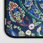 Vibrant paisley print on dark Laptop Sleeve Gallery Image 3