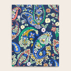 Vibrant paisley print on dark Notebook Gallery Image 4