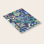 Vibrant paisley print on dark Notebook Gallery Image 3