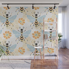 Honey Bee Abstract Pattern Wall Mural Gallery Image 1