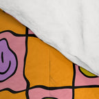 Pink Happy Face Checkered Print Comforter Gallery Image 4