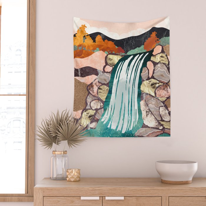 Autumn Falls Wall Tapestry Gallery Image 2