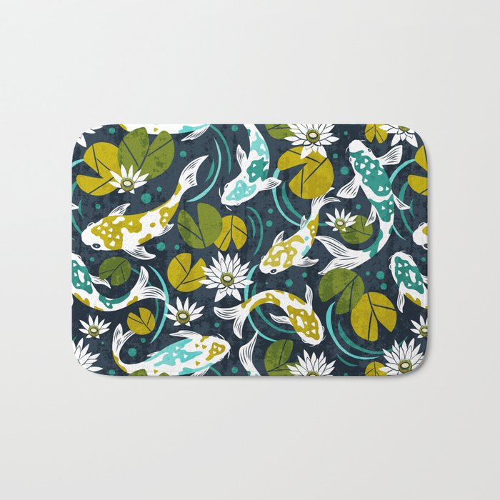 Koi Pond - Green Bath Mat Gallery Image 1