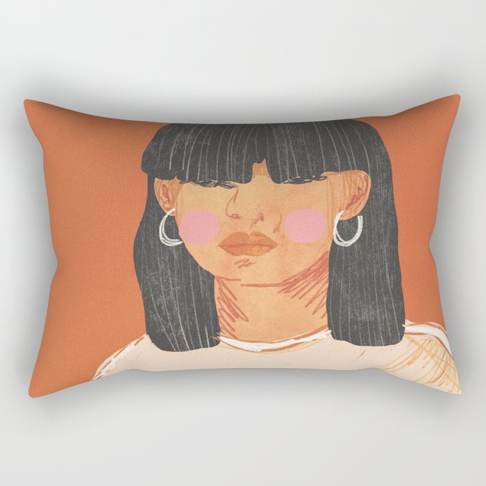 Girl who Loves Rectangular Pillow Gallery Image 2