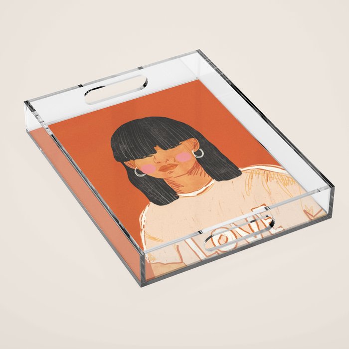 Girl who Loves Acrylic Tray Gallery Image 1