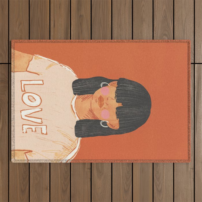 Girl who Loves Outdoor Rug Gallery Image 1