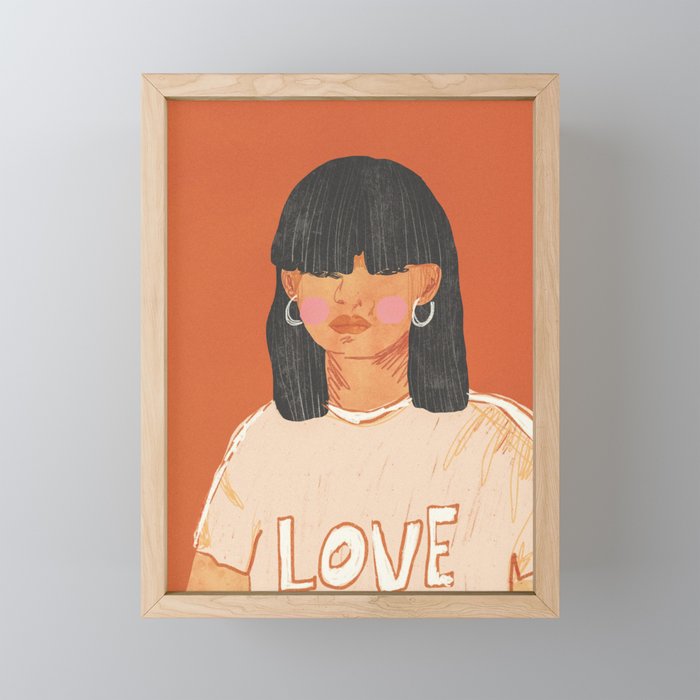 Girl who Loves Mini Art Print Gallery Image 1