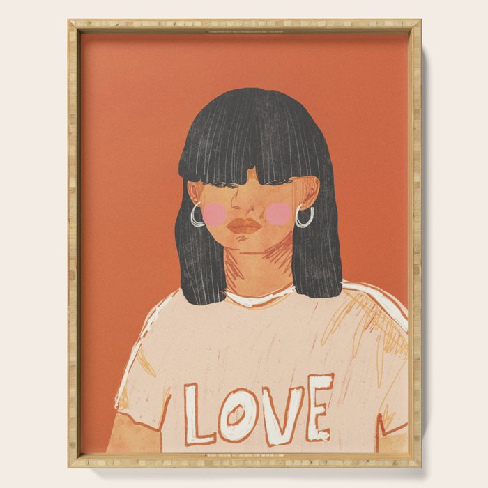 Girl who Loves Serving Tray Gallery Image 1