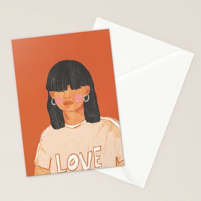 Girl who Loves Stationery Card Gallery Image 2