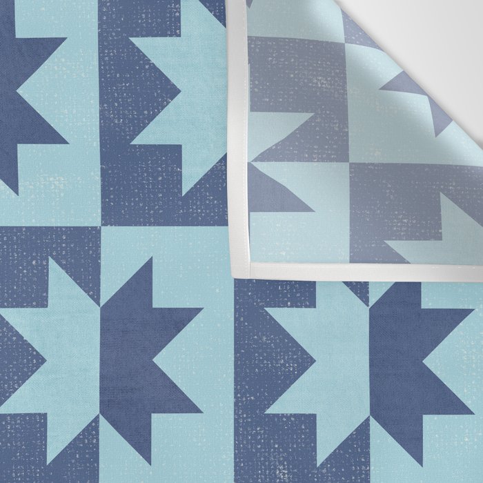 Holiday Contrast: Blue Bethlehem Star Delight Wall Tapestry Gallery Image 3