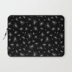 Flying Dandelions Black White Laptop Sleeve Gallery Image 1