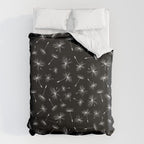 Flying Dandelions Black White Duvet Cover Gallery Image 6