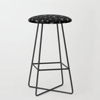 Flying Dandelions Black White Stool Gallery Image 1