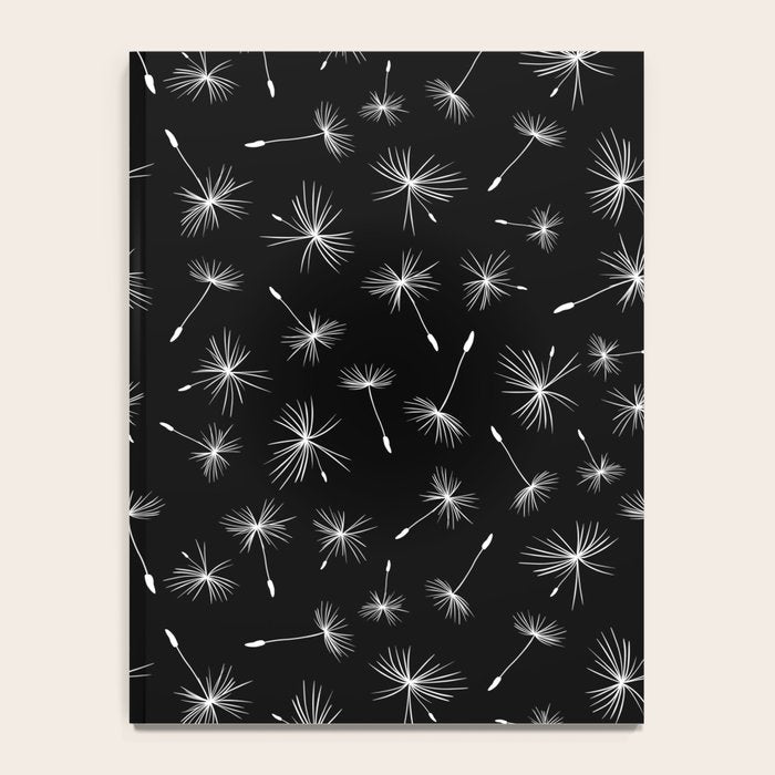 Flying Dandelions Black White Notebook Gallery Image 4