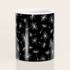 Flying Dandelions Black White Coffee Mug Gallery Image 4