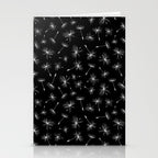 Flying Dandelions Black White Stationery Card Gallery Image 2