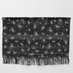 Flying Dandelions Black White Wall Hanging Gallery Image 1