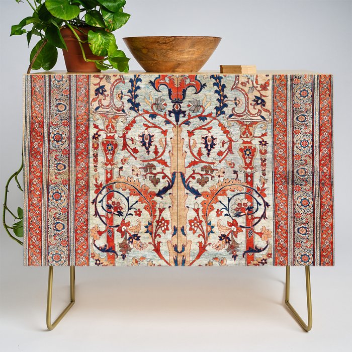 Tabriz Azerbaijan Northwest Persian Silk Rug Print Credenza Gallery Image 1