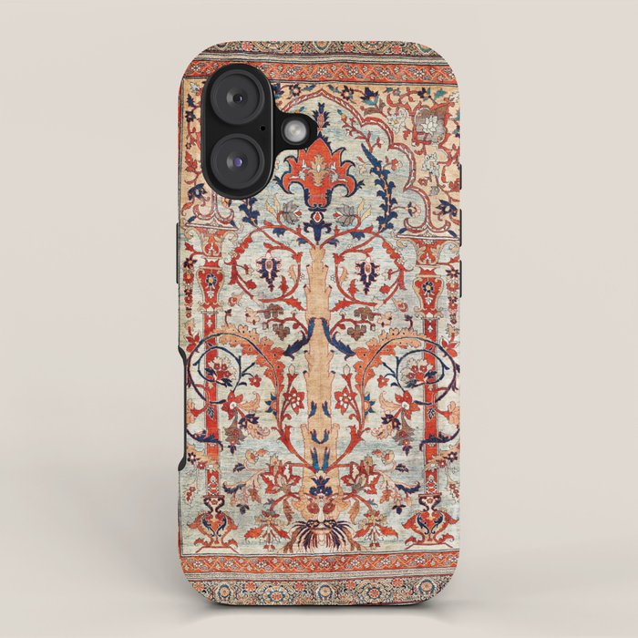 Tabriz Azerbaijan Northwest Persian Silk Rug Print iPhone Case Gallery Image 1
