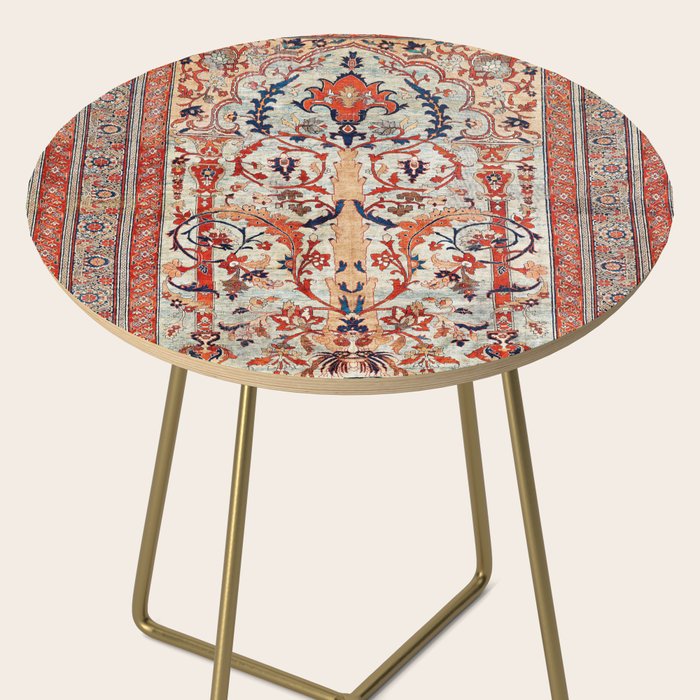 Tabriz Azerbaijan Northwest Persian Silk Rug Print Side Table Gallery Image 2