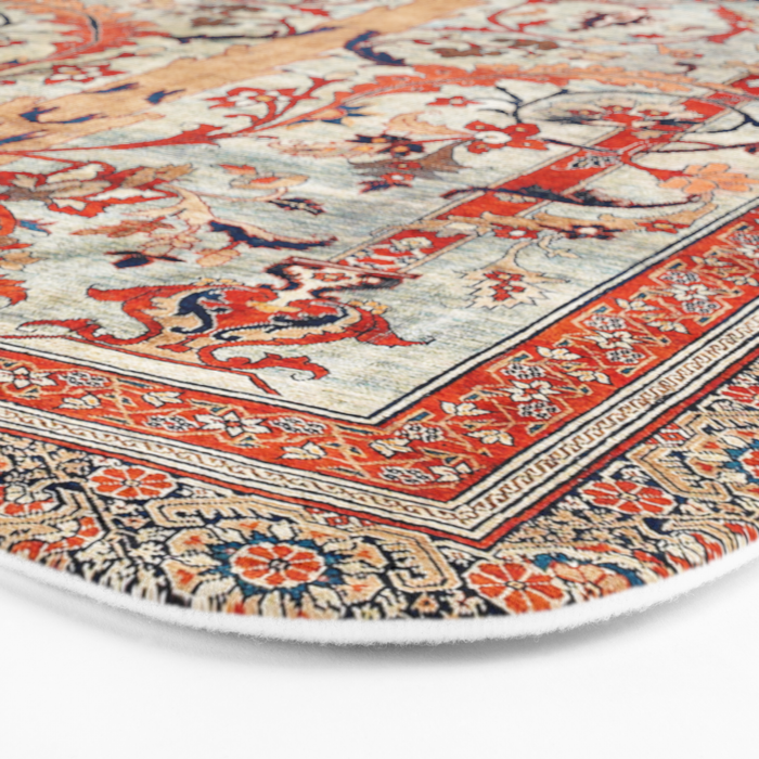 Tabriz Azerbaijan Northwest Persian Silk Rug Print Bath Mat Gallery Image 3