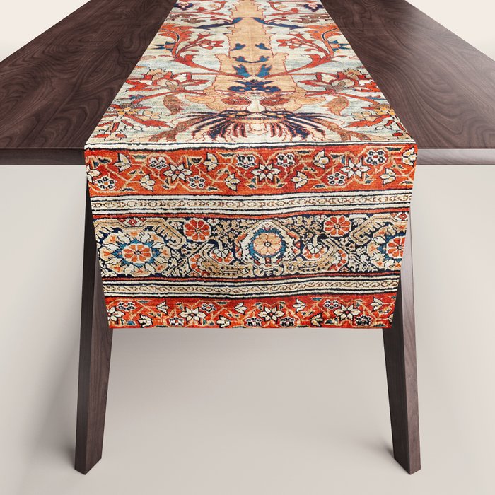 Tabriz Azerbaijan Northwest Persian Silk Rug Print Table Runner Gallery Image 1