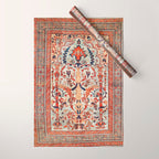 Tabriz Azerbaijan Northwest Persian Silk Rug Print Wrapping Paper Gallery Image 1