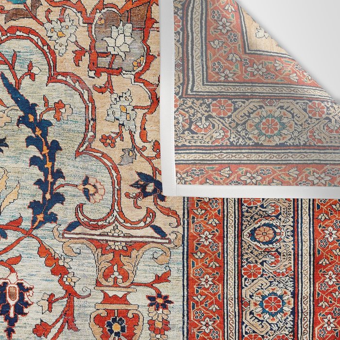 Tabriz Azerbaijan Northwest Persian Silk Rug Print Wall Tapestry Gallery Image 3