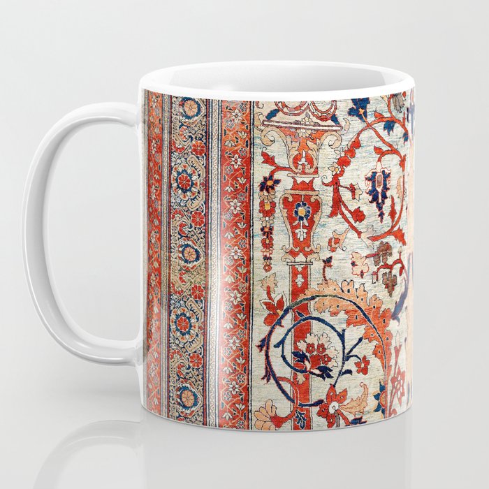 Tabriz Azerbaijan Northwest Persian Silk Rug Print Coffee Mug Gallery Image 3