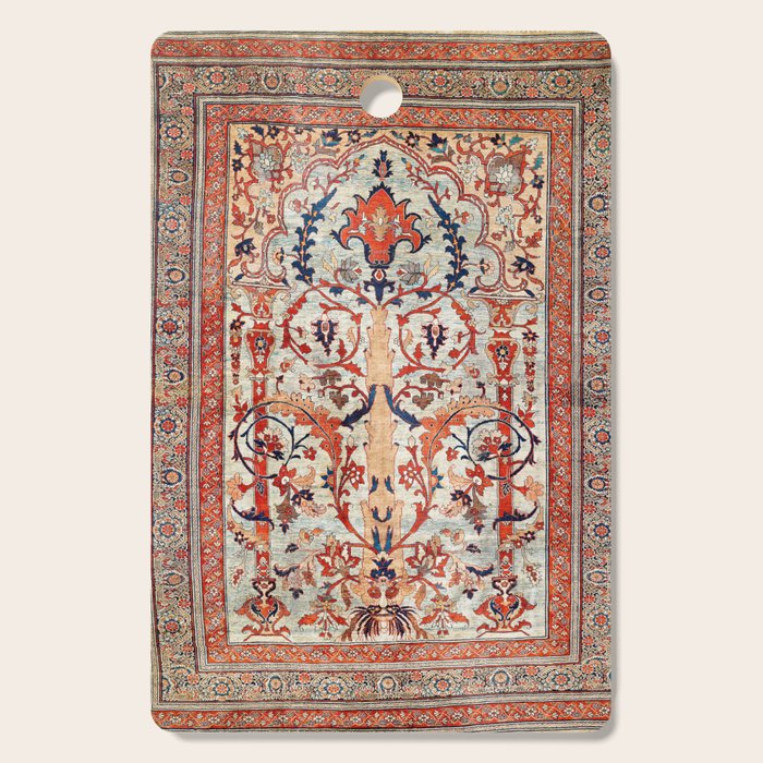 Tabriz Azerbaijan Northwest Persian Silk Rug Print Cutting Board Gallery Image 1