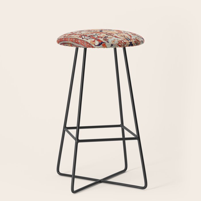 Tabriz Azerbaijan Northwest Persian Silk Rug Print Stool Gallery Image 1