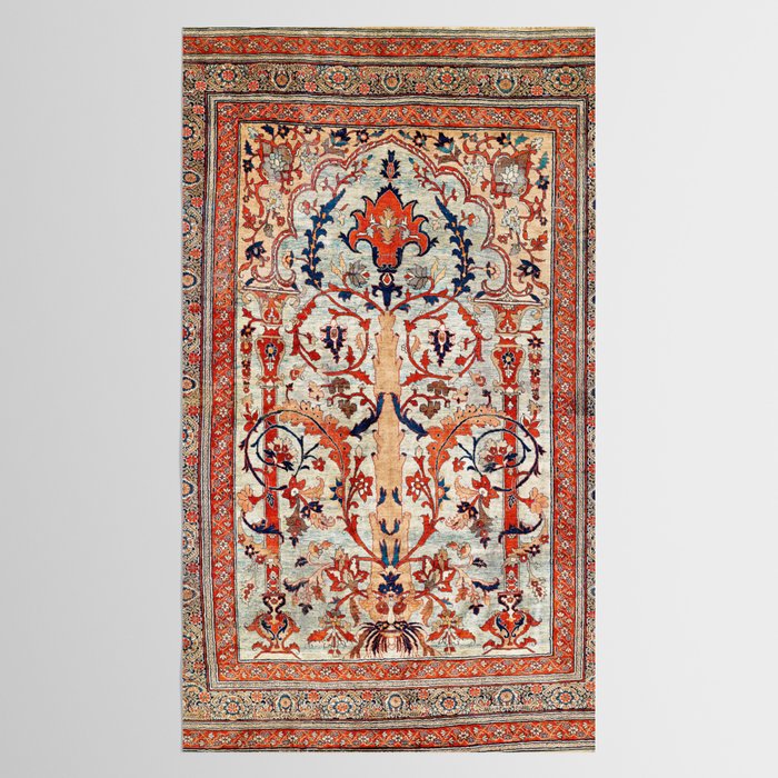Tabriz Azerbaijan Northwest Persian Silk Rug Print Tablecloth Gallery Image 2