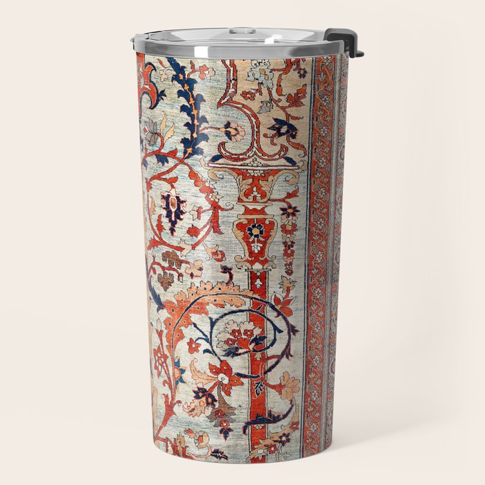Tabriz Azerbaijan Northwest Persian Silk Rug Print Travel Mug Gallery Image 2