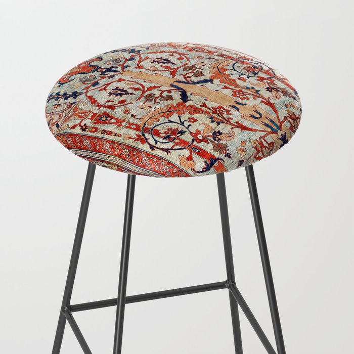 Tabriz Azerbaijan Northwest Persian Silk Rug Print Stool Gallery Image 2