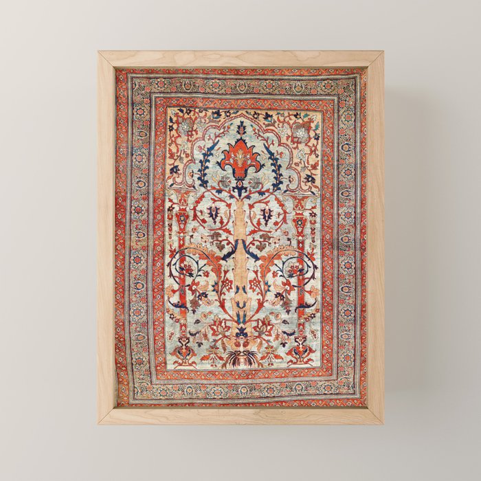 Tabriz Azerbaijan Northwest Persian Silk Rug Print Mini Art Print Gallery Image 1