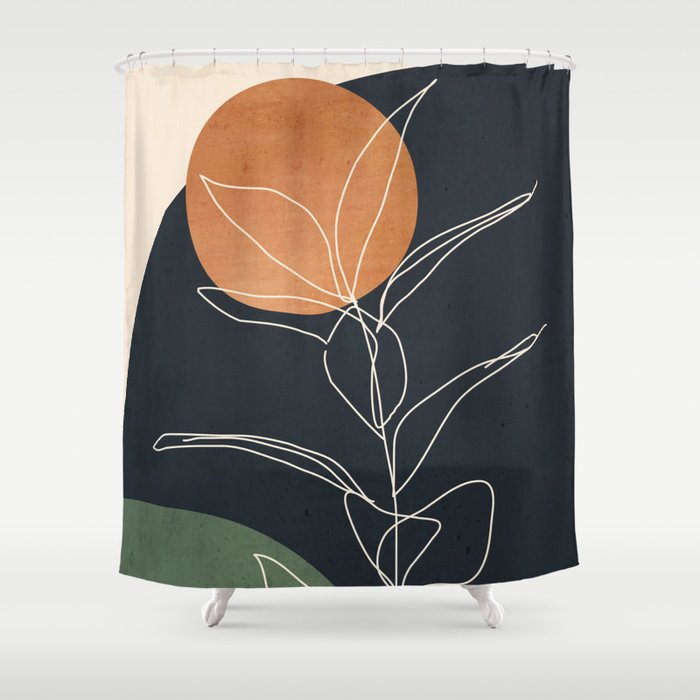 Abstract Art /Minimal Plant 98 Shower Curtain Gallery Image 1