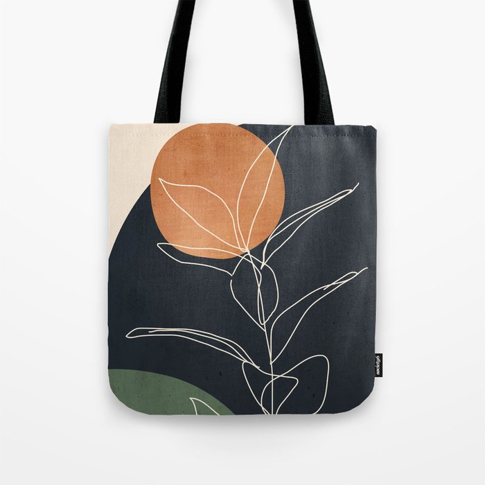 Abstract Art /Minimal Plant 98 Tote Bag Gallery Image 1