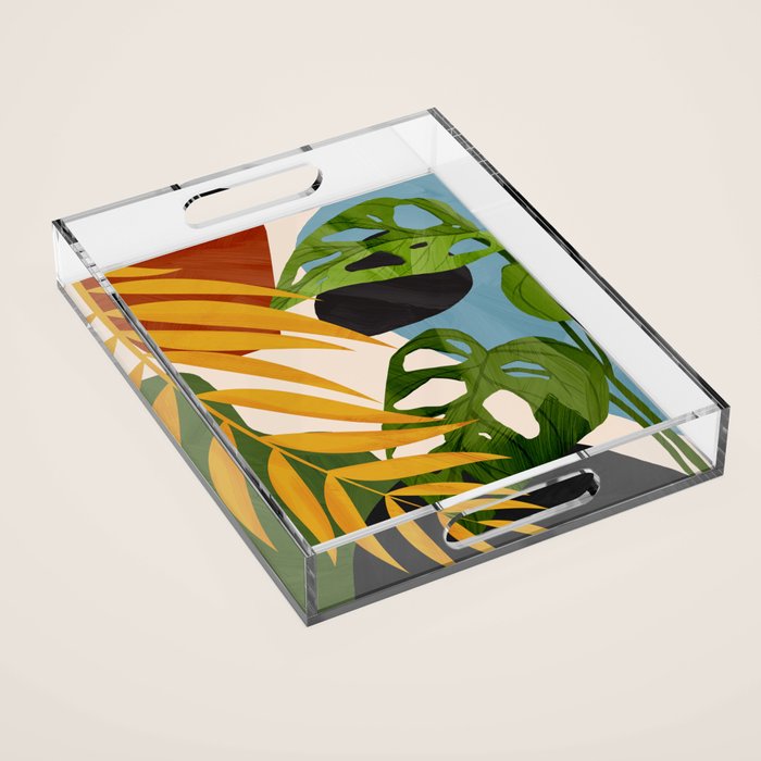 Abstract Tropical Art 2 Acrylic Tray Gallery Image 1