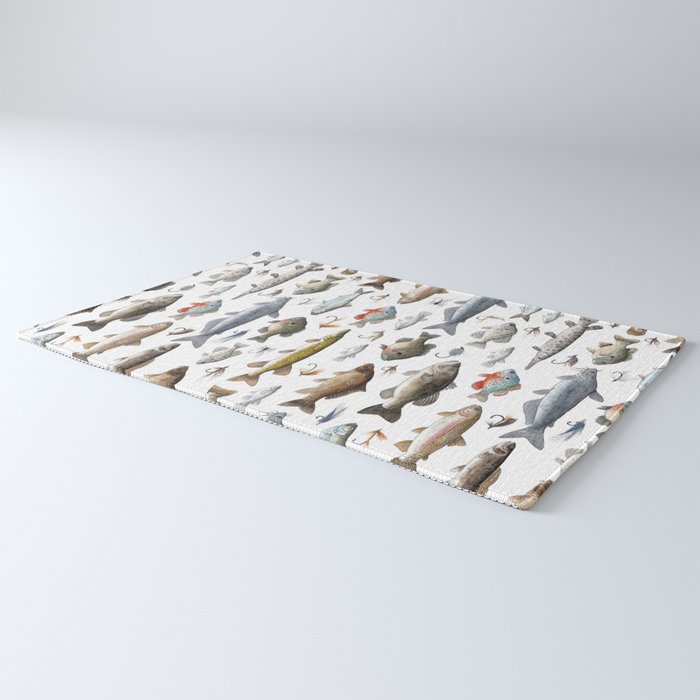 Freshwater Fish with Flies Rug Gallery Image 3