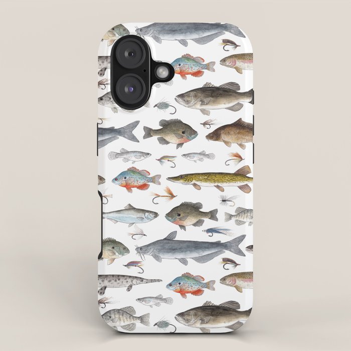 Freshwater Fish with Flies iPhone Case Gallery Image 1