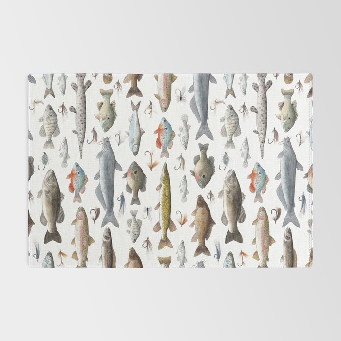 Freshwater Fish with Flies Rug Gallery Image 2