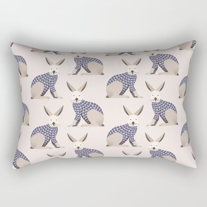 Whimsical European Hare Rectangular Pillow Gallery Image 2
