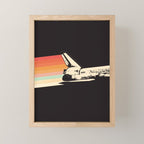 Spaceship - Rainbow Mini Art Print Gallery Image 1