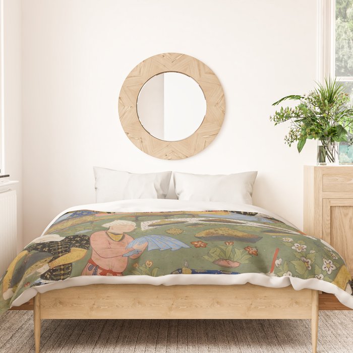 Falnama (Book of omens), Joseph Islamic Antique Art  Duvet Cover Gallery Image 3