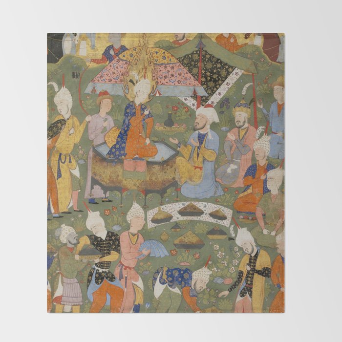 Falnama (Book of omens), Joseph Islamic Antique Art  Throw Blanket Gallery Image 2