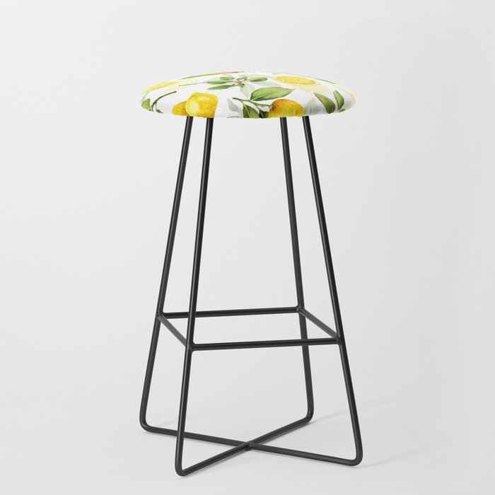 mediterranean summer lemon branches on white Stool Gallery Image 1