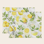 mediterranean summer lemon branches on white Placemat Gallery Image 1