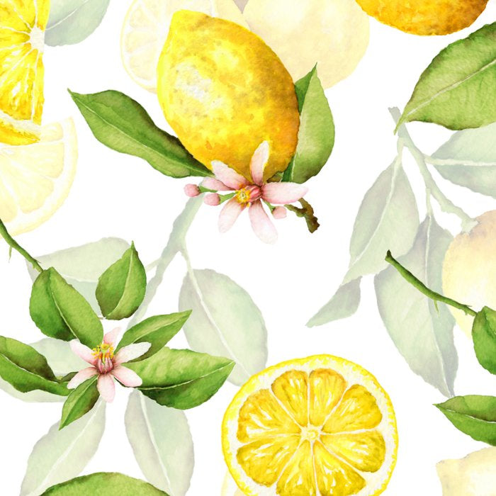 mediterranean summer lemon branches on white Coffee Mug Gallery Image 2